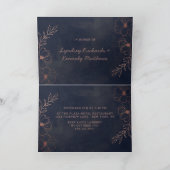 Navy Blue & Roos Gold Couple's bruiloft douche (Binnen)