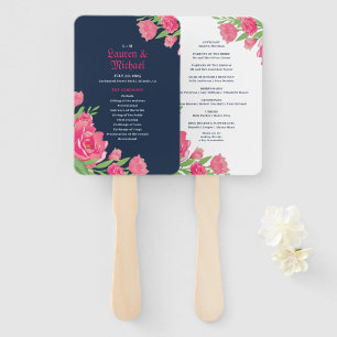 Navy Blue Roze Roses Flower Bouquet Floral Wedding Handwaaier