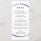Navy Blue Rustic Circle Ampersand Wedding Menu (Voorkant)