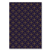 Navy Blue rustieke chique bruiloft tafel nummer Ka Kaart (Achterkant)