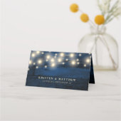 Navy Blue rustieke hout Waterverf bruiloft (Achterkant)