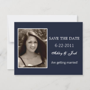 Navy Blue Save the Date Invitations