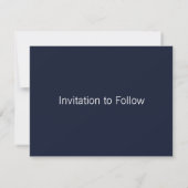 Navy Blue Save the Date Inviting (Achterkant)