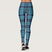 Navy Blue Scottish Tartan Pattern Leggings (Achterkant)