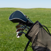 Navy Blue Script | Stijlvol Monogram Modern Golfheadcover (Insitu)