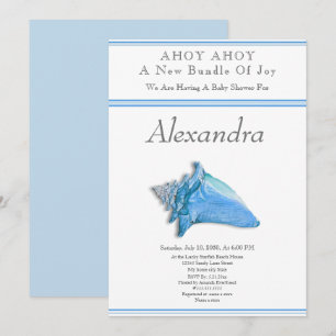 Navy Blue Seahorse Ahoy is een Boy Baby shower