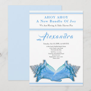 Navy Blue Seahorse Ahoy is een Boy Baby shower