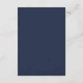 Navy Blue Share The Love Photo Qr Code Weddenschap Informatiekaartje (Achterkant)