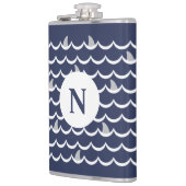 Navy Blue Shark Fin Monogram Mok Heupfles (Links)