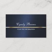 Navy Blue Shimmer met Gold Visitekaartje (Voorkant)