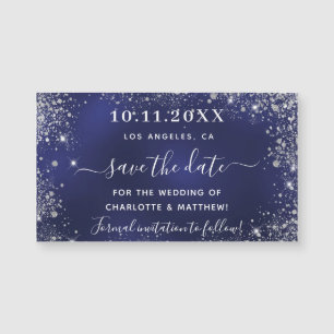 Navy blue Silver bruiloft met uitzondering van de