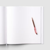 Navy Blue Silver Flourish gastenboek (Binnen)