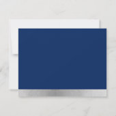 Navy Blue Silver Modern Bar Mitzvah Bedankkaart (Achterkant)
