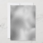 Navy Blue Silver Photo Graduparty Invitation Kaart (Achterkant)