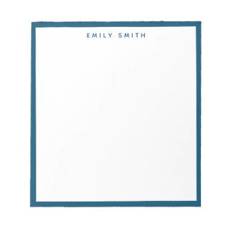Navy Blue Simple Modern Notitieblok
