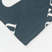 Navy Blue Simple Personalized Herhalingsnaam Fleece Deken (Hoek)