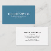 Navy Blue  Simple Visitekaartje (Voorkant / Achterkant)