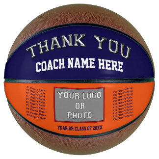Navy Blue, Sinaasappel, Bedankt Coach, FOTO Basket Basketbal