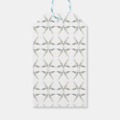 Navy Blue Single Roos en Leaves Wedding Welcome Cadeaulabel (Achterkant)