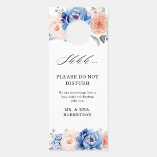 Navy Blue Slate Dusty Blush Pink Floral Wedding
