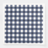 Navy Blue Small Classic Gingham Check Pset Servet (Voorkant)