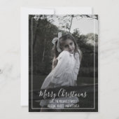 Navy Blue Snowflacon Christmas Carte photo 1 Photo (Devant)