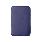Navy Blue Solid Color Bath Mat (Voorkant Verticaal)