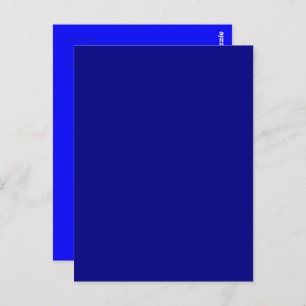 Navy Blue Solid Color Briefkaart