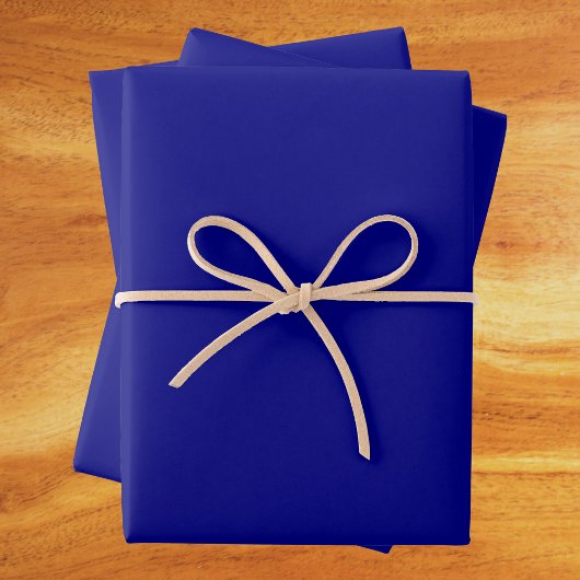 Navy Blue Solid Color Inpakpapier Vel