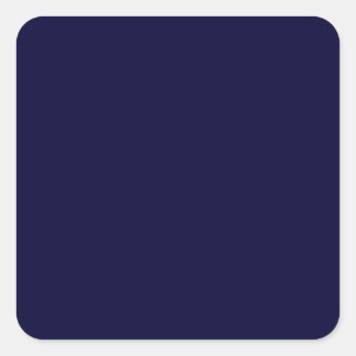 Navy Blue Solid Color-Sjabloon Vierkante Sticker