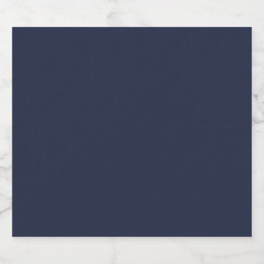 Navy Blue Sparkling Wijnetiket (Enkel label)