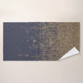 Navy Blue Sparkly Glitter Ombre Badhanddoek (Badhanddoek)