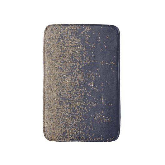 Navy Blue Sparkly Glitter Ombre Badmat (Voorkant Verticaal)