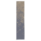 Navy Blue Sparkly Glitter Ombre Korte Tafelloper (Voorkant)