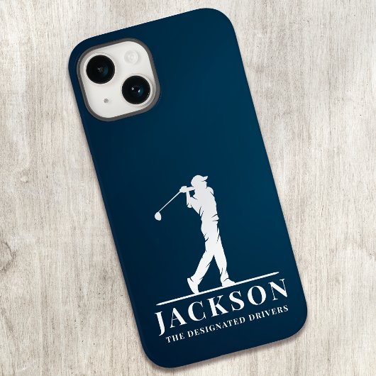 Navy Blue Specialized Monogram Golfer Case-Mate iPhone Case