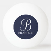 Navy Blue Specialized Script Monogram en Naam Pingpongballen (Voorkant)