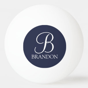 Navy Blue Specialized Script Monogram en Naam Pingpongballen