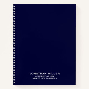 Navy Blue Spiral Notitieboek voor advocatenkantore