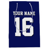 Navy Blue Sports Jersey Team Jersey Medium Cadeauzakje (Voorkant)