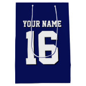 Navy Blue Sports Jersey Team Jersey Medium Cadeauzakje (Achterkant)