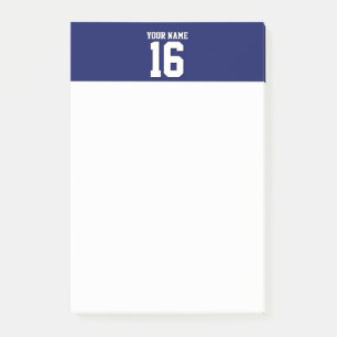 Navy Blue Sports Jersey Team Jersey Post-it® Notes