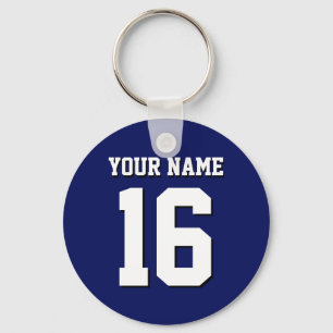 Navy Blue Sports Jersey Team Jersey Sleutelhanger