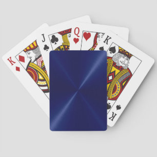 Navy Blue Stainless Shiny Metallic Playing Cards Speelkaarten