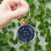 Navy Blue Star Shimmer Class Afstuderen Sleutelhan Sleutelhanger (Hand)
