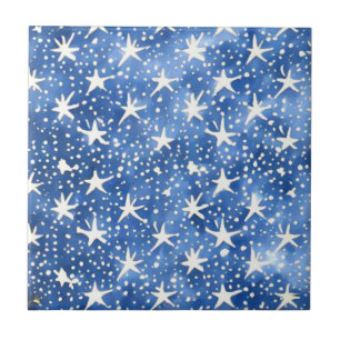 Navy blue star sky tegeltje