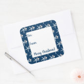 Navy Blue Starfish Kerstmis Stickers (Envelop)