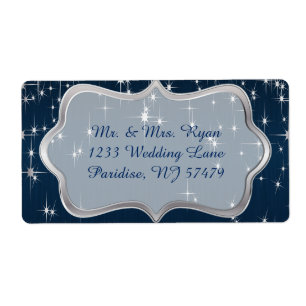 Navy Blue Sterrennacht Etiket