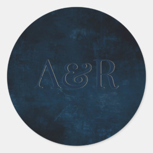 Navy blue Sticker monogram