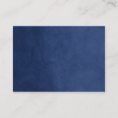 Navy Blue String Lights Bruiloft Routebeschrijving Informatiekaartje (Achterkant)