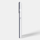 Navy Blue Stripe Label en monogram Case-Mate iPhone Case (Achterkant / Links)